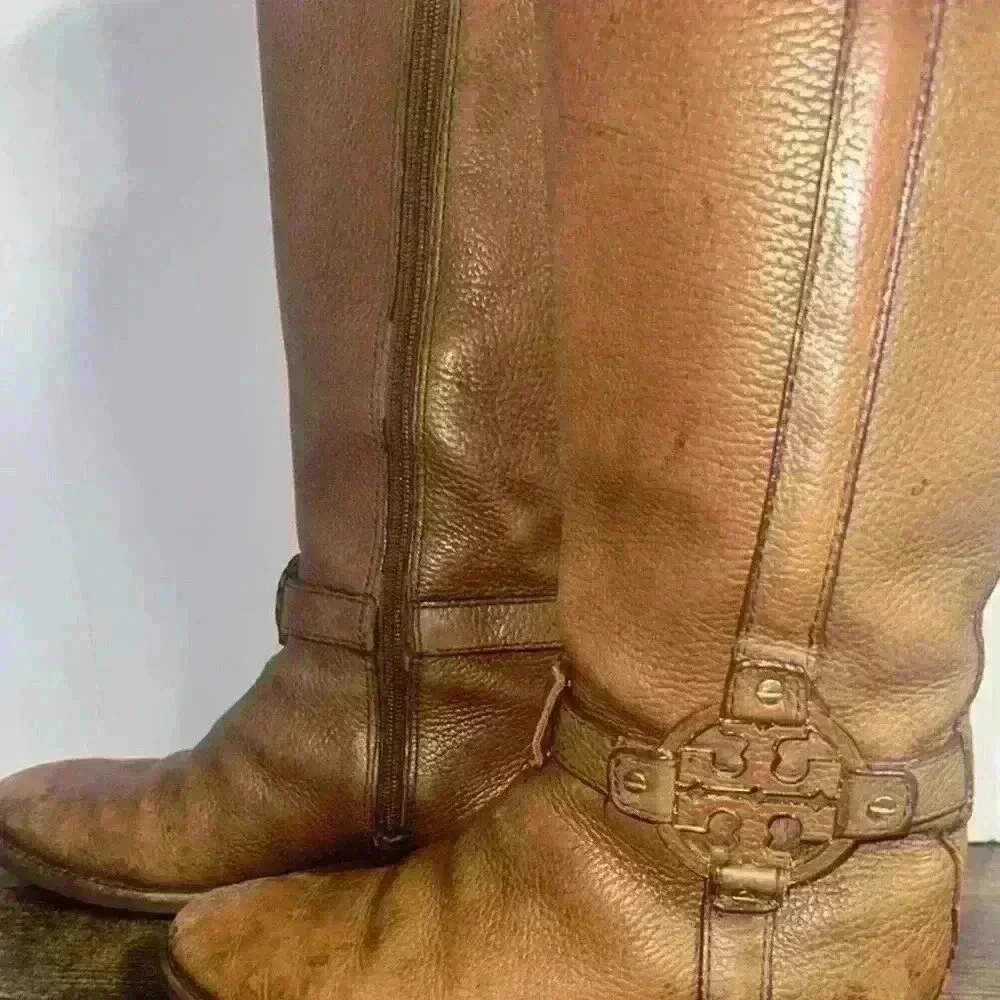 Tory Burch ‘Amanda’ Brown Leather Knee-High Boots | US Women's Size 6.5